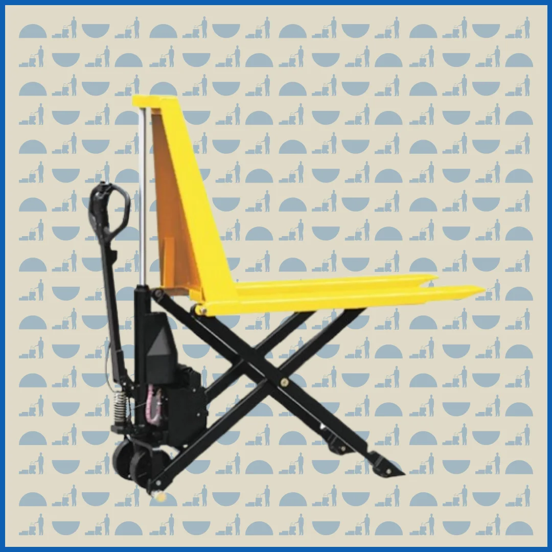 Тележка электрическая HUNTERPARTS 1500 кг 1150 мм EHLS1500N с ножничным подъемом (полиуретановые колеса)