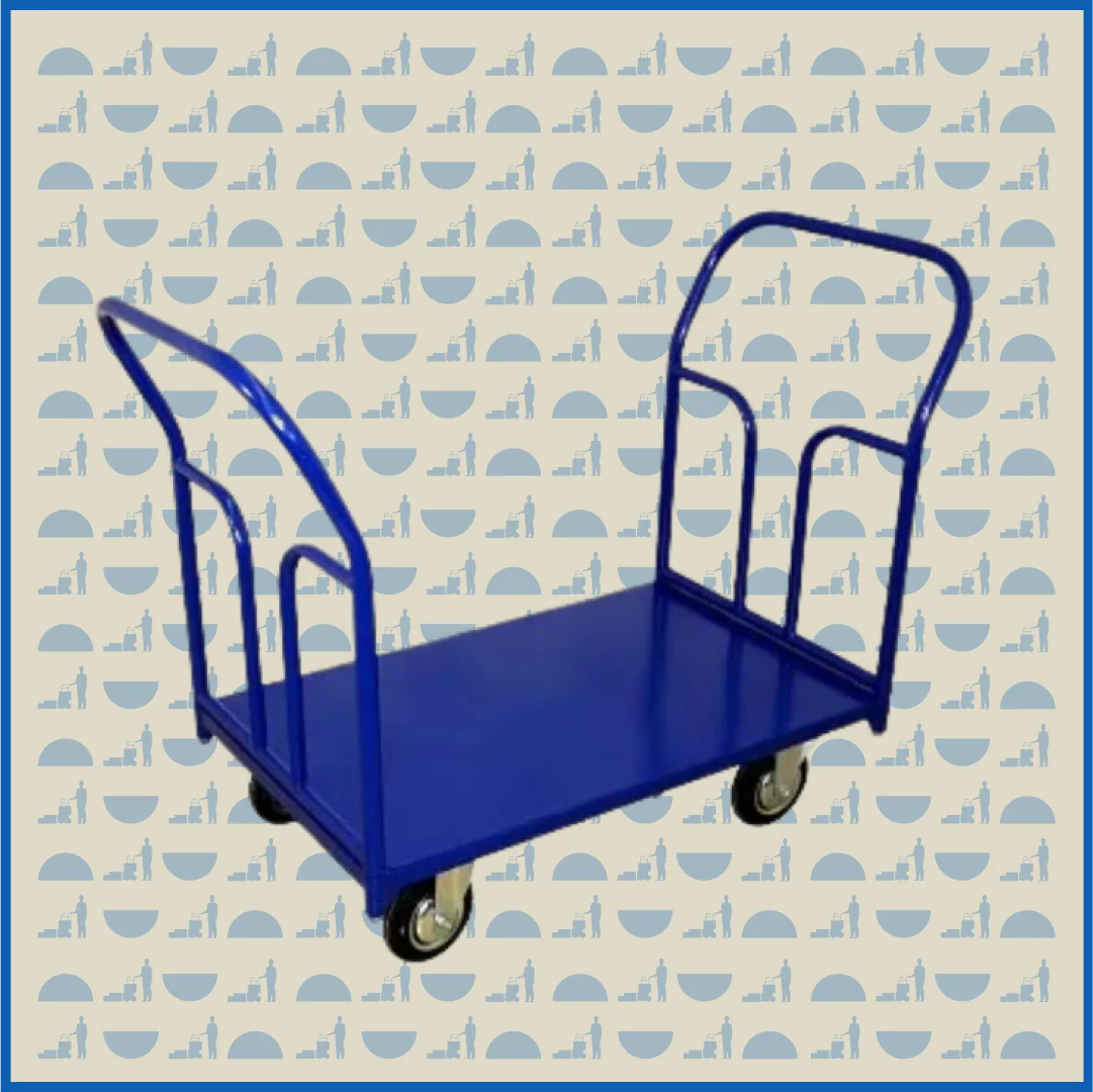 Тележка платформенная HUNTERPARTS ТП-Д 700 с двумя ручками (800х1400) (без колес)