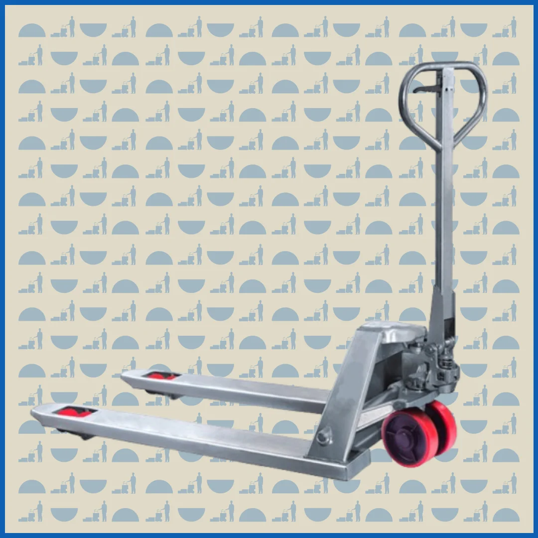Тележка гидравлическая HUNTERPARTS 2000 кг 1150 мм BX нержавеющая сталь (полиуретановые колеса)