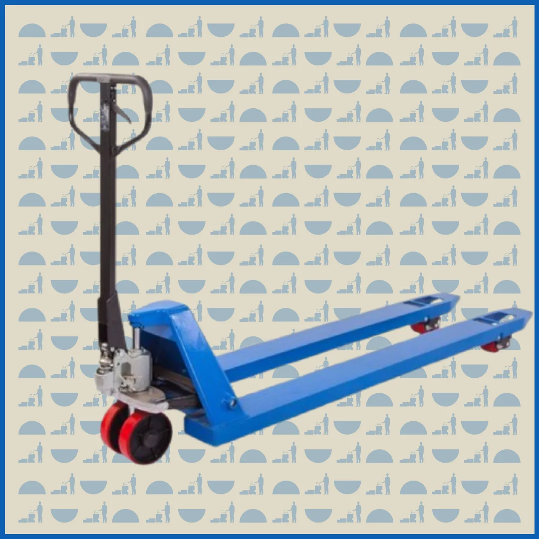 Тележка гидравлическая HUNTERPARTS 2000 кг 2000 мм RHP(BF) (полиуретановые колеса)