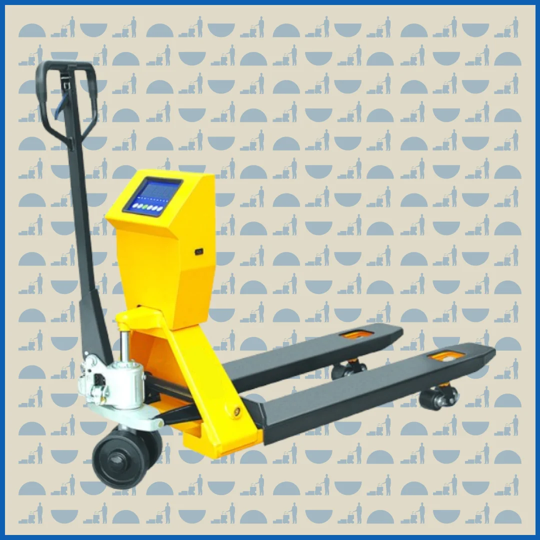 Тележка гидравлическая HUNTERPARTS 2000 кг 1150 мм BFC6 с весами (полиуретановые колеса)