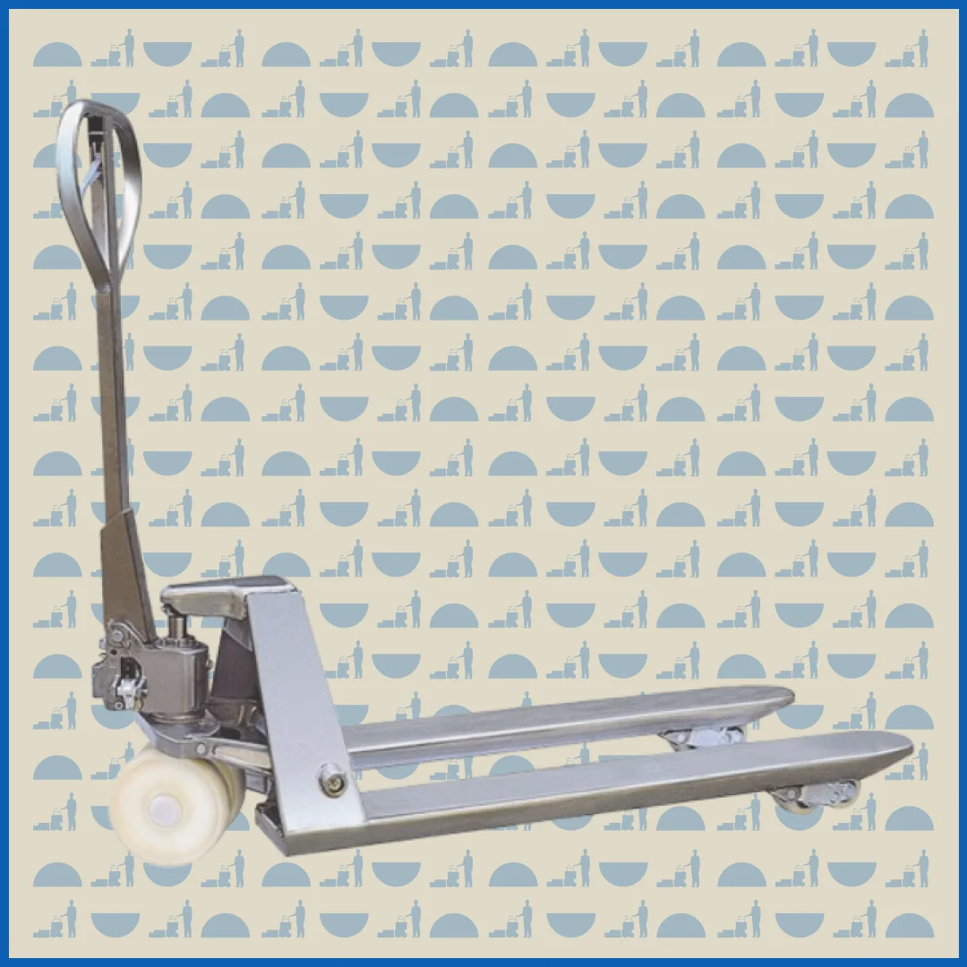 Тележка гидравлическая HUNTERPARTS 2500 кг 1150 мм BFS нержавеющая сталь (нейлоновые колеса)
